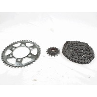 KIT CATENA CORONA PIGNONE DUCATI MONSTER 696 2008 - 2014 0003510 0003505 CHAIN SPROKET KIT