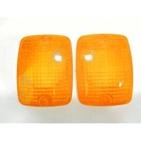 COPPIA PLASTICA VETRO FRECCE PER MOTO CICLOMOTORE D'EPOCA STANLEY AU40H CHI0436 TURN LIGHT GLASS 