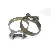 SET GHIERE MORSETTI FISSAGGIO SCARICO KAWASAKI NINJA 1000 ZX-10R 2008 - 2009 921711875 921711668 EXHAUST CLAMPS 