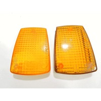 COPPIA PLASTICA VETRO FRECCE PER MOTO CICLOMOTORE D'EPOCA STANLEY AU40H 047-1031 TURN LIGHT GLASS ATTACCO DANNEGGIATO