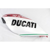 CARENA CENTRALE SINISTRA DUCATI SUPERSPORT 750 1999 - 2002 48030821A LEFT SIDE CENTRAL FAIRING ATTACCO FRECCIA DANNEGGIATO CON GRAFICHE PELLICOLA REMOVIBILE