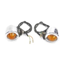 COPPIA FRECCE INDICATORI MOTO CUSTOM FLASHERS INDICATORS LEGGERI SEGNI DI USURA