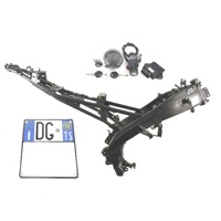 YAMAHA YFZ R 125 5D7F11100100 5D7H591A0000 TELAIO CON DOCUMENTI E KIT CHIAVI 08 - 13 FRAME WITH ECU KEYS SET