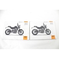 KTM 390 DUKE MANUALI USO E MANUTENZIONE 12 - 16 OWNER'S MANUALS