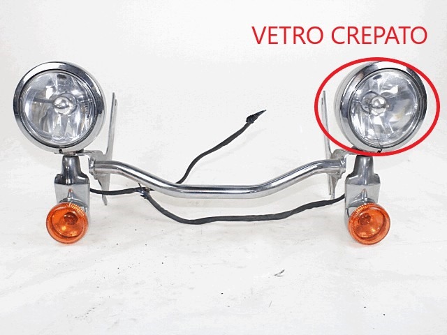 FARO SPOT ANTERIORE HARLEY DAVIDSON HEADLIGHT VETRO FARO SINISTRA CREPATO