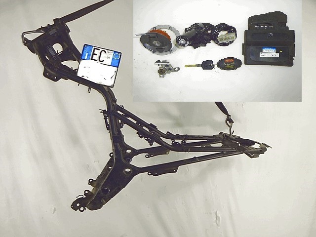 TELAIO CON TARGA DOCUMENTI E KIT CHIAVE ACCENSIONE KAWASAKI Z 300 ABS 2015 - 2016 32160078518R 211750948 FRAME WITH ECU KEY KIT