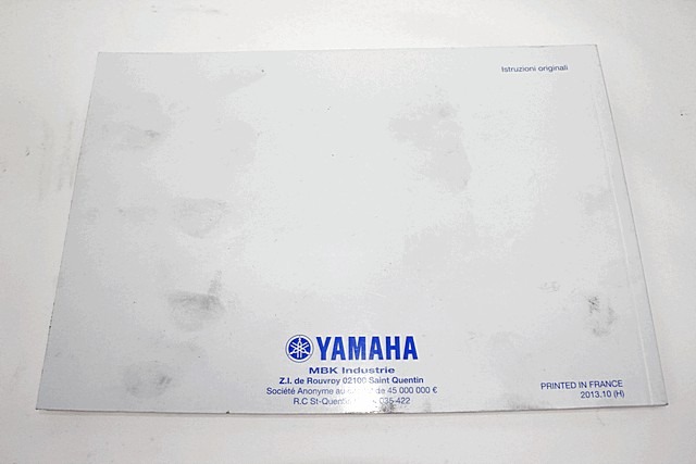 MANUALE LIBRETTO USO E MANUTENZIONE YAMAHA X-MAX 400 ABS 2013 - 2016 2DMF8199H1 ITALIAN OWNER'S MANUAL