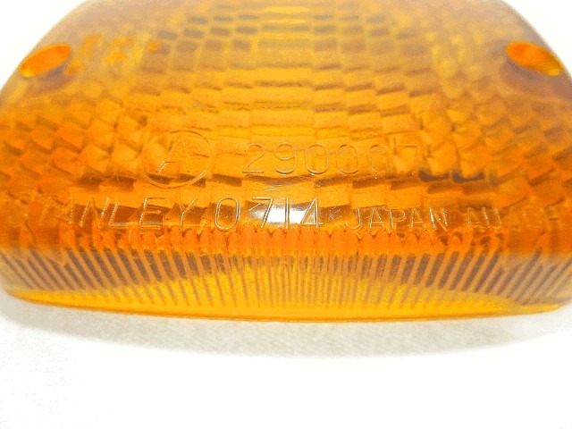 COPPIA PLASTICA VETRO FRECCE PER MOTO CICLOMOTORE D'EPOCA STANLEY AU40H CHI0436 TURN LIGHT GLASS 