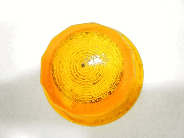 PLASTICA VETRO FRECCA PER MOTO CICLOMOTORE D'EPOCA 1371E TURN LIGHT GLASS GRAFFIATO