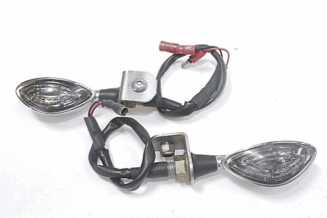 COPPIA FRECCE A LED CROMATE PER MOTO UNIVERSALI LED FLASHER LIGHTS 