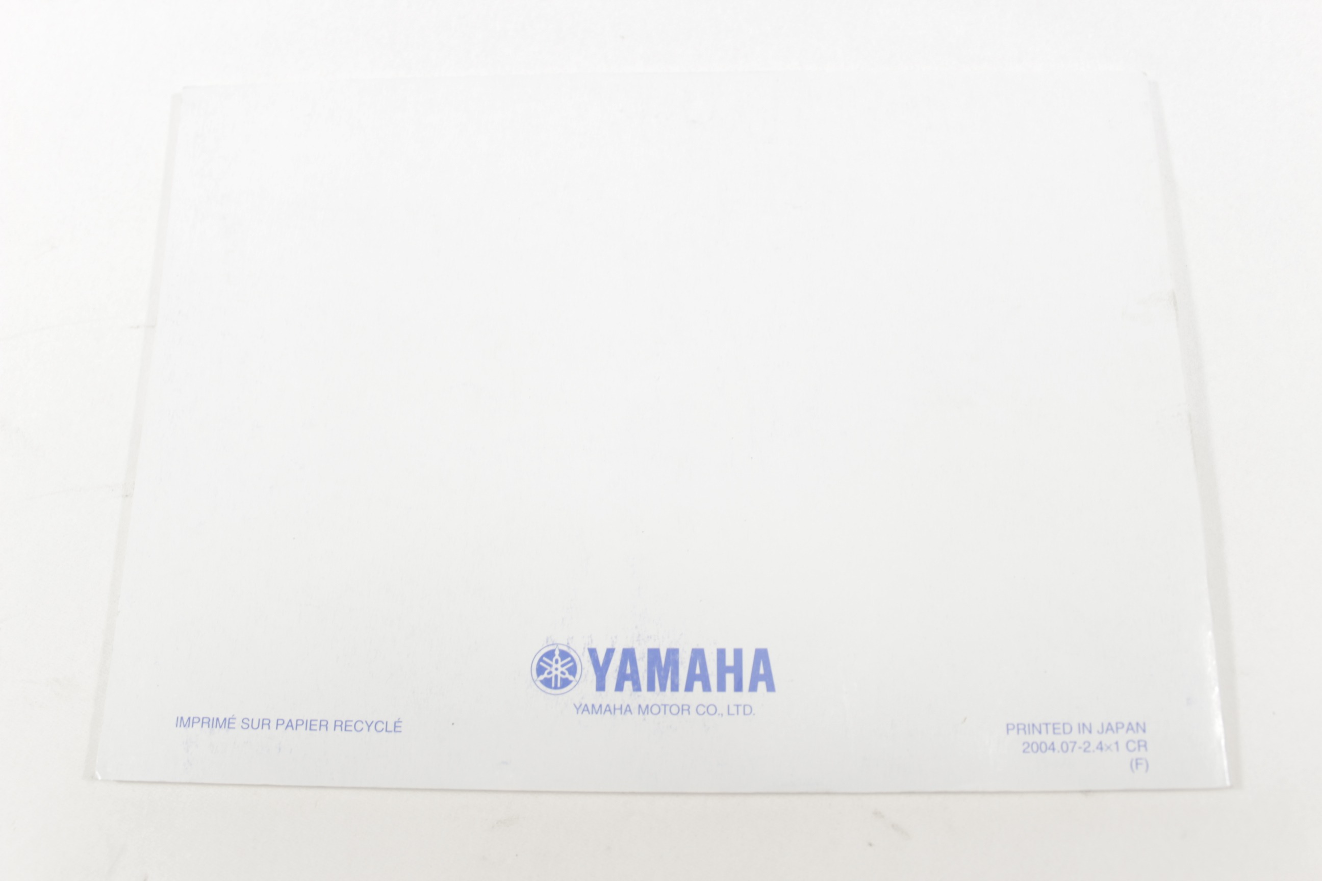 MANUEL DU PROPRIETAIRE YAMAHA FZ6 FAZER 2004 - 2007 5VX28199F2 FRENCH OWNER'S MANUAL