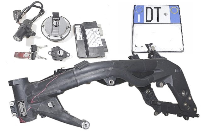 TELAIO CON DOCUMENTI E KIT CHIAVI ACCENSIONE TRIUMPH TIGER 1050 2006 - 2012 T2072795 T1292630 T2500266 FREME WITH ECU KEYS KIT