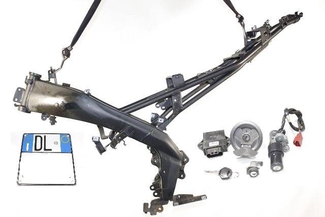 TELAIO CON DOCUMENTI E KIT CHIAVE ACCENSIONE YAMAHA YZF R 125 2008 - 2013 5D7F11100100 5D7WH2020900 5D7H591A0000 FRAME WITH KEY ECU KIT