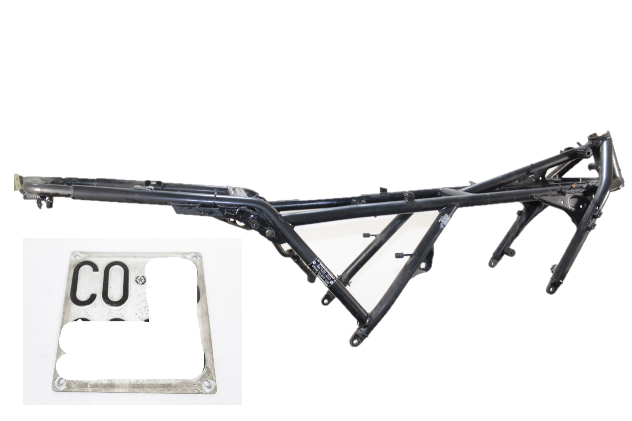 TELAIO CON TARGA E DOCUMENTI BMW K75 C K569 1984 - 2005 46512309503 FRAME WITH LICENSE AND DOCUMENTS