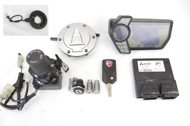 TELAIO CON DOCUMENTI E KIT CHIAVE ACCENSIONE DUCATI MULTISTRADA 1200 S TOURING 2010 - 2012 47012034AK 28641751A FRAME WITH ECU KIT CON DIFETTI VEDI FOTO