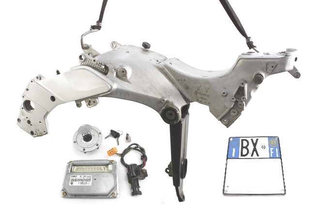 BMW K 1200 RS 46512332713 13617673166 TELAIO CON DOCUMENTI E KIT CHAVI ACCENSIONE K41 00 - 05 FRAME WITH ECU KEYS KIT