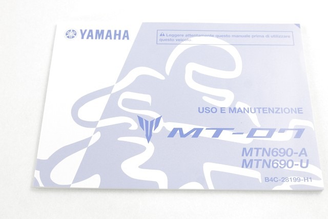 YAMAHA MT-07 B4C28199H1 MANUALE USO E MANUTENZIONE RM18 19 - 20 MTN690-A MTN690-U