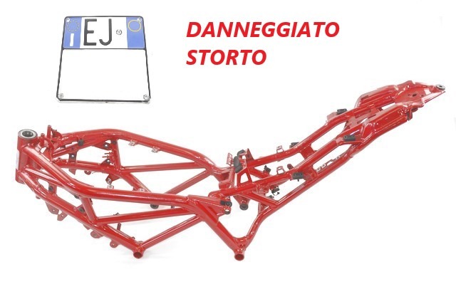 DUCATI MONSTER 797 47018031CA TELAIO CON DOCUMENTI 17 - 18 FRAME WITH DOCUMENTS DANNEGGIATO STORTO 