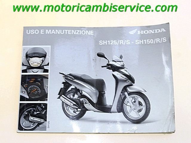 MANUALE USO E MANUTENZIONE HONDA SH 125 2009 -2012 SERVICE BOOK