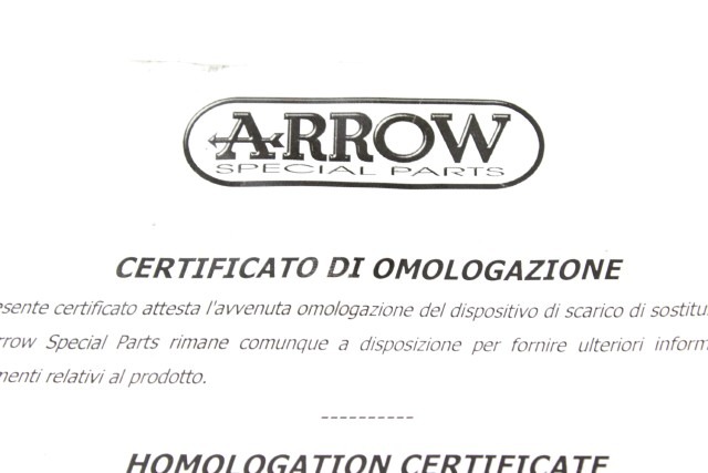 APRILIA RSV TUONO 1000 R 71677AO SILENZIATORE TERMINALE ARROW DESTRA OMOLOGATO 06 - 10 RIGHT SILENCER LEGGERA AMMACCATURA