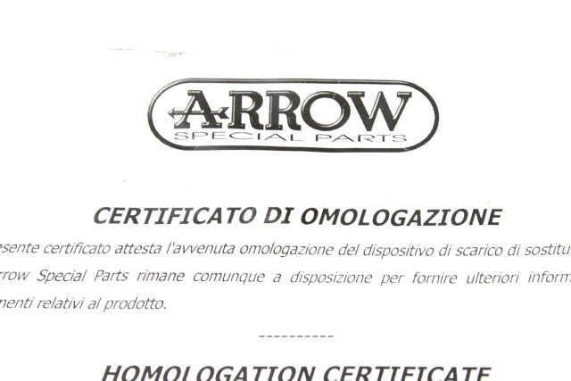 APRILIA RSV TUONO 1000 R 71677AO SILENZIATORE TERMINALE ARROW DESTRA OMOLOGATO 06 - 10 RIGHT SILENCER LEGGERA AMMACCATURA