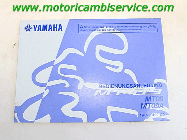 BEDIENUGSANLEITUNG YAMAHA MT-09 ABS 2013 - 2015 1RC28199G000 Deutsch