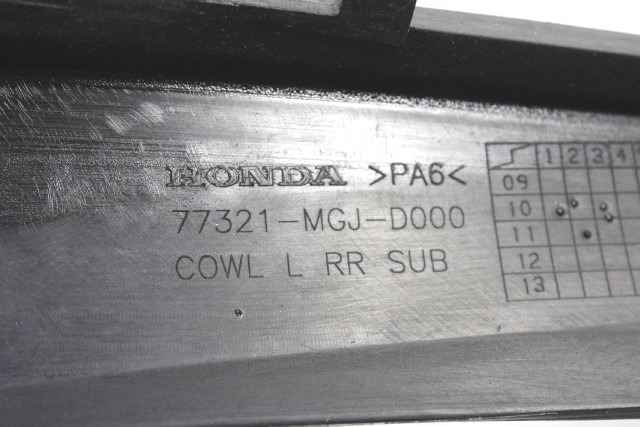 HONDA CBF 1000 F 77321MGJD00 FIANCHETTO POSTERIORE INFERIORE SINISTRA 10 - 13 LEFT REAR SUB COWL 77321MGJD000